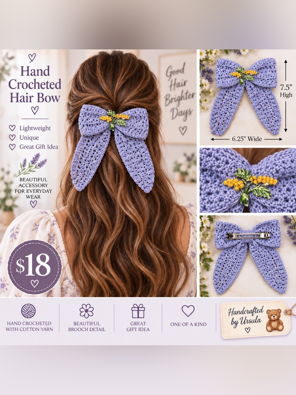 Crochet Hair-Bow